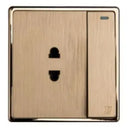 TJ V1 Series 1 Switch + 1 Socket with Shutter