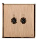 TJ V1 Series 1-2 Gang TV Co-Axial Outlet
