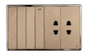 TJ V1 Series 4 Gang Switch + 2 Socket with Shutter