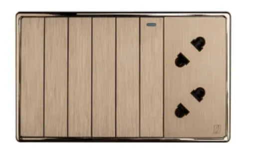 TJ V1 Series 6 Switch + 2 Socket Price in Pakistan 