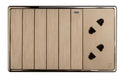 TJ V1 Series 6 Gang Switch + 2 Socket with Shutter