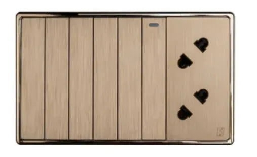 TJ V1 Series 6 Switch + 2 Socket Price in Pakistan  Main image