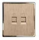 TJ V1 Series Data + Telephone Outlet with Shutter