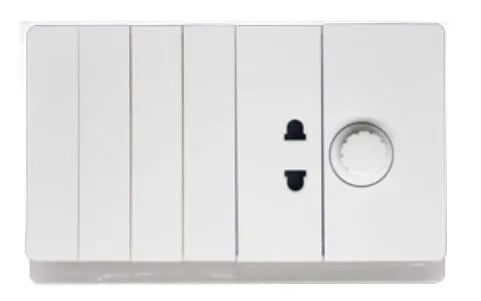 TJ V10 Series 4 Switch + 1 Socket + 1 Dimmer Price in Pakistan