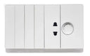 TJ V10 Series 4 Switch + 1 Socket + 1 Dimmer