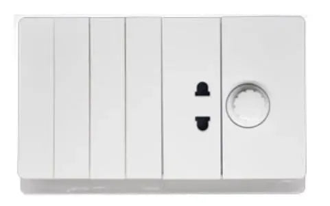 TJ V10 Series 4 Switch + 1 Socket + 1 Dimmer Price in Pakistan