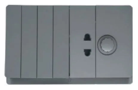 TJ V11 Series 4 Switch + 1 Dimmer + 1 Socket Price in Pakistan Main image