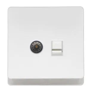 TJ V10 Series TV Co Axial + Telephone Outlet Price in Pakistan