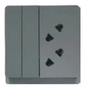 TJ V11 Series Switch + 2 Socket with Shutter