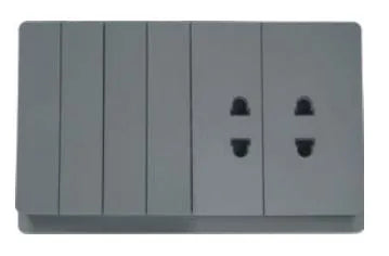 TJ V11 Series 4 Switches + 2 Socket Price in Pakistan 