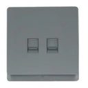 TJ V11 Series Data + Telephone Outlet with Shutter
