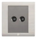 TJ v5 Series 1-2 Gang TV Co-Axial Outlet