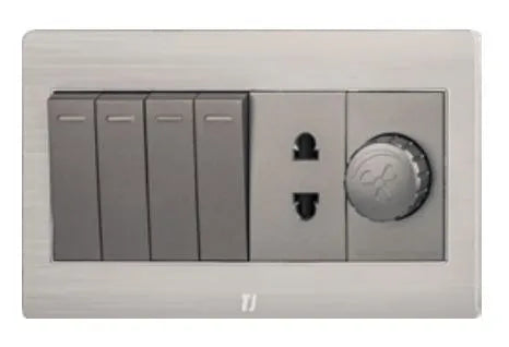 TJ v5 Series 4 Switch + 1 Dimmer + 1 Socket Price in Pakistan Main image