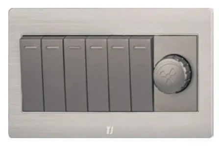 TJ v5 Series 6 Switch + 1 Dimmer Price in Pakistan