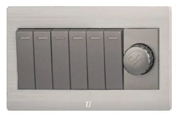 TJ v5 Series 6 Switch + 1 Dimmer Price in Pakistan