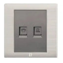 TJ v5 Series Data + Telephone Outlet with Shutter