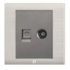 TJ v5 Series TV Co Axial + Telephone Outlet Price in Pakistan 