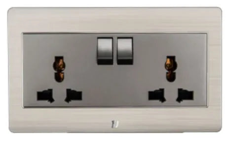 v5 Series Twin 3 Pin Switch Universal Socket Price in Pakistan Main image