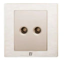 TJ v7 Series 1-2 Gang TV Co-Axial Outlet