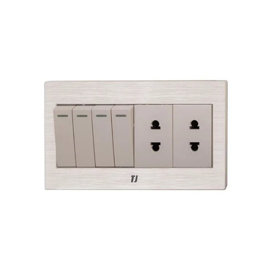 TJ v7 Series 4 Switch + 2 Socket Price in Pakistan
