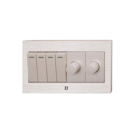 TJ v7 Series 4 Switch + 2 Dimmer Price in Pakistan