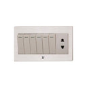 TJ v7 Series 6 Gang Switch + 1 Socket with Shutter