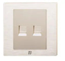 TJ v7 Series 1-2 Gang Telephone Outlet with Shutter