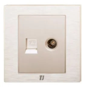 TJ v7 Series TV Co Axial + Telephone Outlet Price in Pakistan Main image