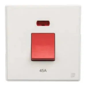 TJ V8 Series 45A Double Pole Switch with Neon Price in Pakistan