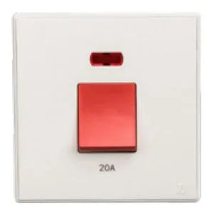 TJ V8 Series 20A Double Pole Switch with Neon Price in Pakistan