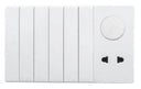 TJ V8 Series 4 Switch + 1 Socket + 1 Dimmer