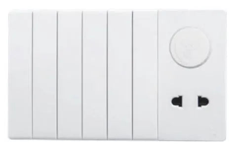 TJ V8 Series 4 Switch + 1 Dimmer + 1 Socket Price in Pakistan