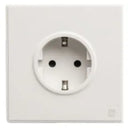 TJ V8 Series 1 gang Euro Socket with Shutter