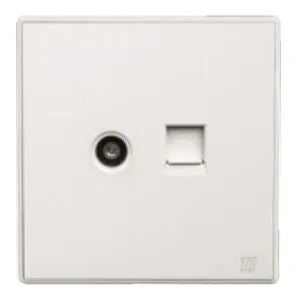 TJ V8 Series TV Co Axial + Telephone Outlet Price in Pakistan