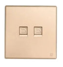 TJ V9 Series 1-2 Gang Telephone Outlet with Shutter