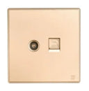 TJ V9 Series TV Co-Axial + Telephone Outlet with Shutter