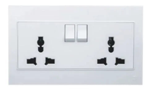 TJ VL Series Twin 3 Pin Switch Universal Socket Price in Pakistan