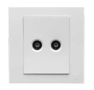 TJ VLS Series 2 Gang TV Co Axial Outlet Price in Pakistan  Main image