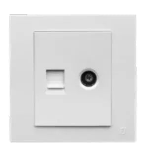 TJ VLS Series TV Co Axial + Telephone Outlet Price in Pakistan  Main image