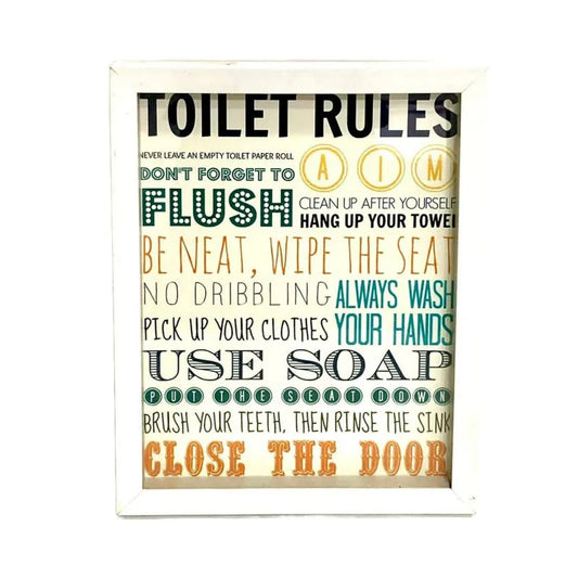 Toilet Rules Wall Frame Price in Pakistan 