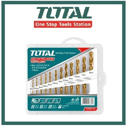 Total TACSD0125 HSS Twist Drill Bits Set