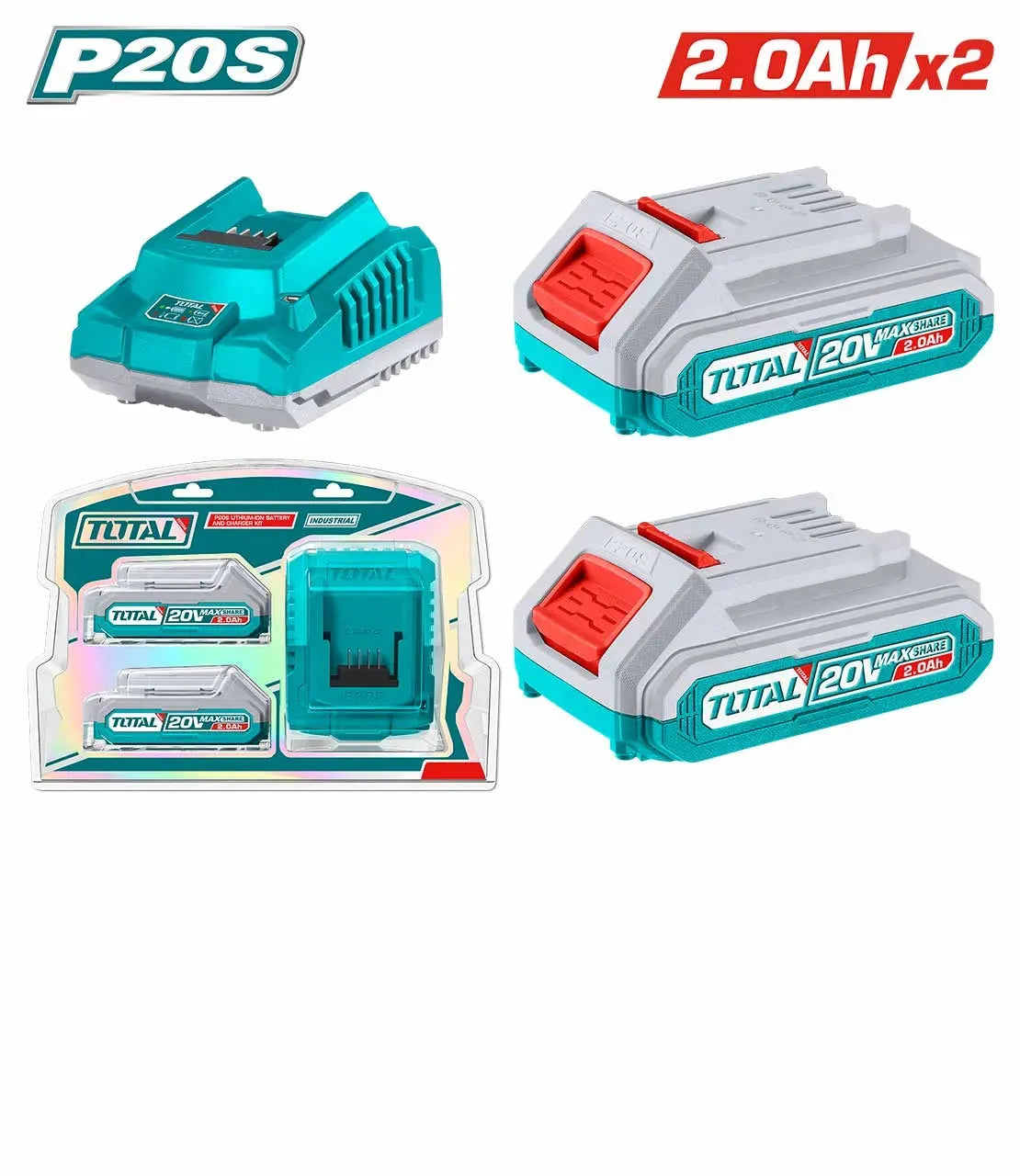 Total TFBCPK1222 P20S Lithium-Ion Battery and Charger Kit Secondary image