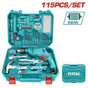 Total THKTHP1152 115 Pcs Tool Set Including Total Impact Drill Machine (TG1061356)