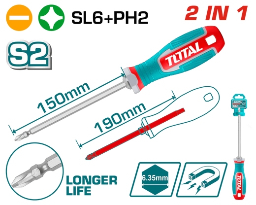Total THT250266 2-in-1 Screwdriver Set
