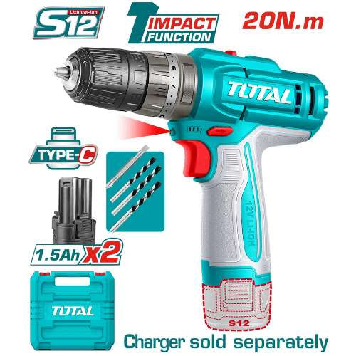 Total TIDLI12206 Cordless Impact Drill 12V Price In Pakistan