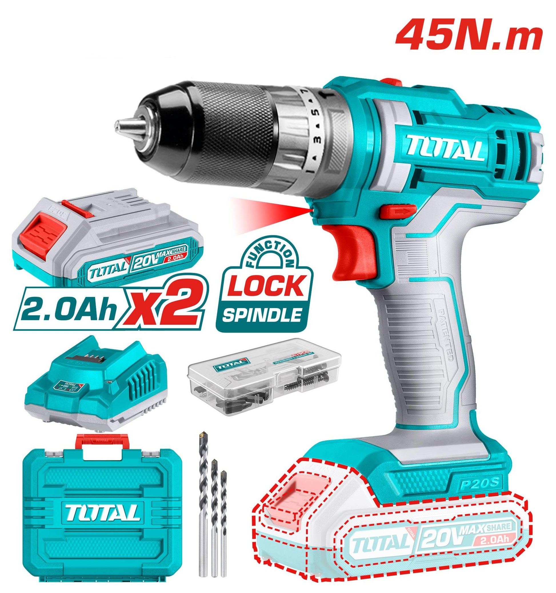 total-tidli201452-cordless-impact-drill