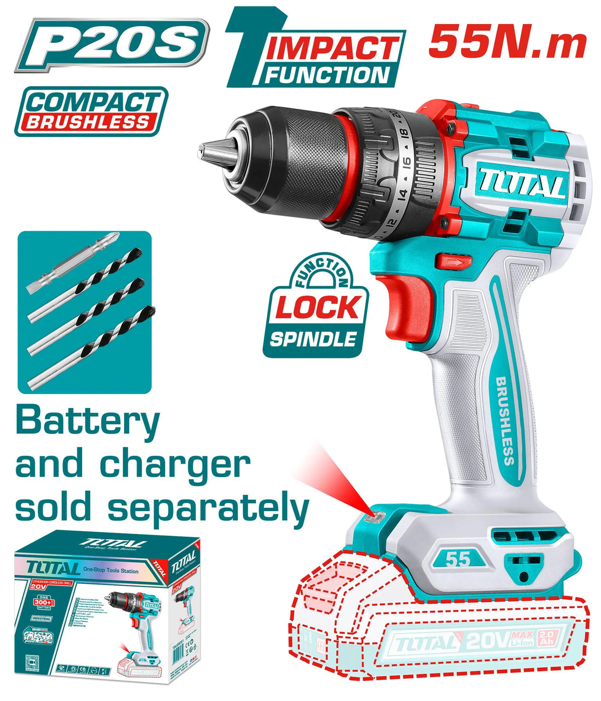 Total Cordless Impact Drill Price in Pakistan Main image