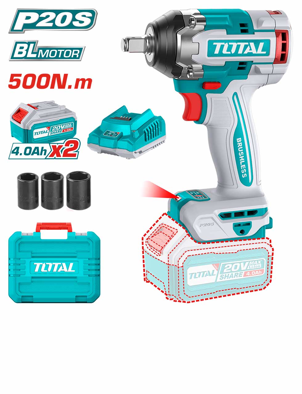 Total Cordless Impact Wrench Price in Pakistan