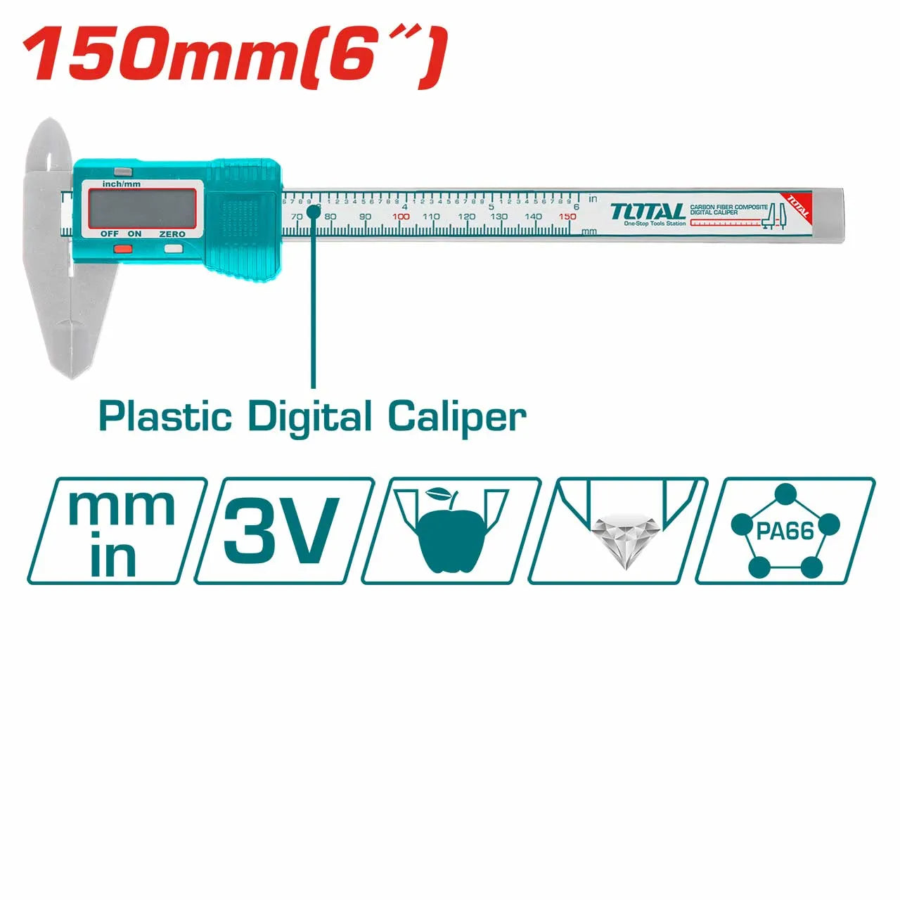 Total Plastic Digital Caliper Price in Pakistan