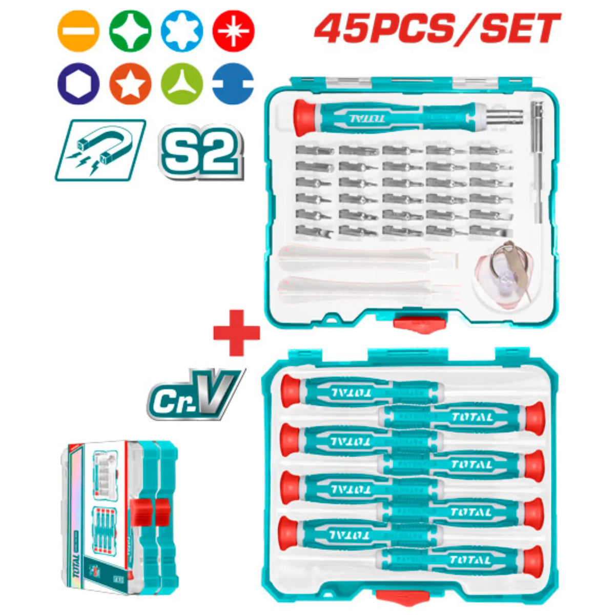 Total Tools 45 Pcs Precision Screwdriver & Bit Set Price in Pakistan